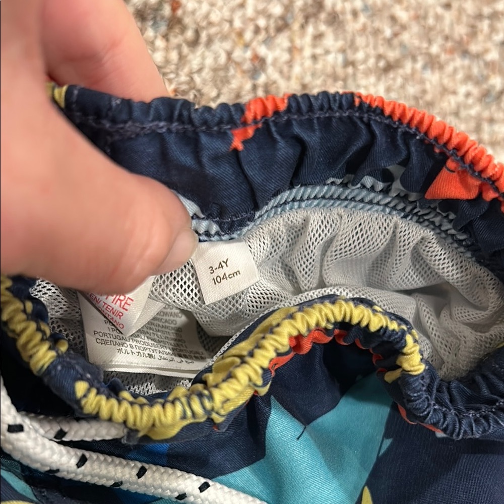 Mini Boden Boys Tropical Swim Shorts Trio - Sharks, Crocodiles & Parrots - Picture 4 of 13